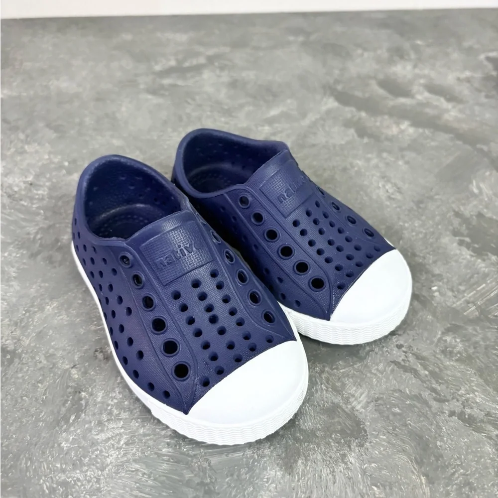 Native Jefferson slip on sneaker shoes size 5 toddler unisex navy